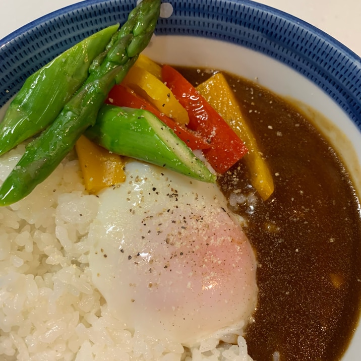 焼き野菜で　レトルトカレーアレンジ